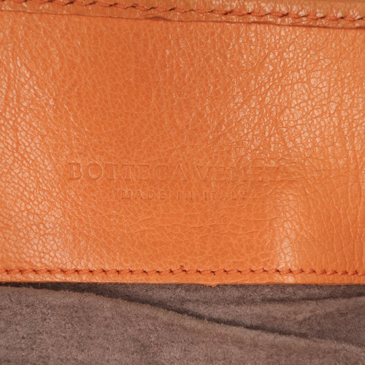Bottega Veneta Nappa Intrecciato Flap Shoulder Bag Oranje
