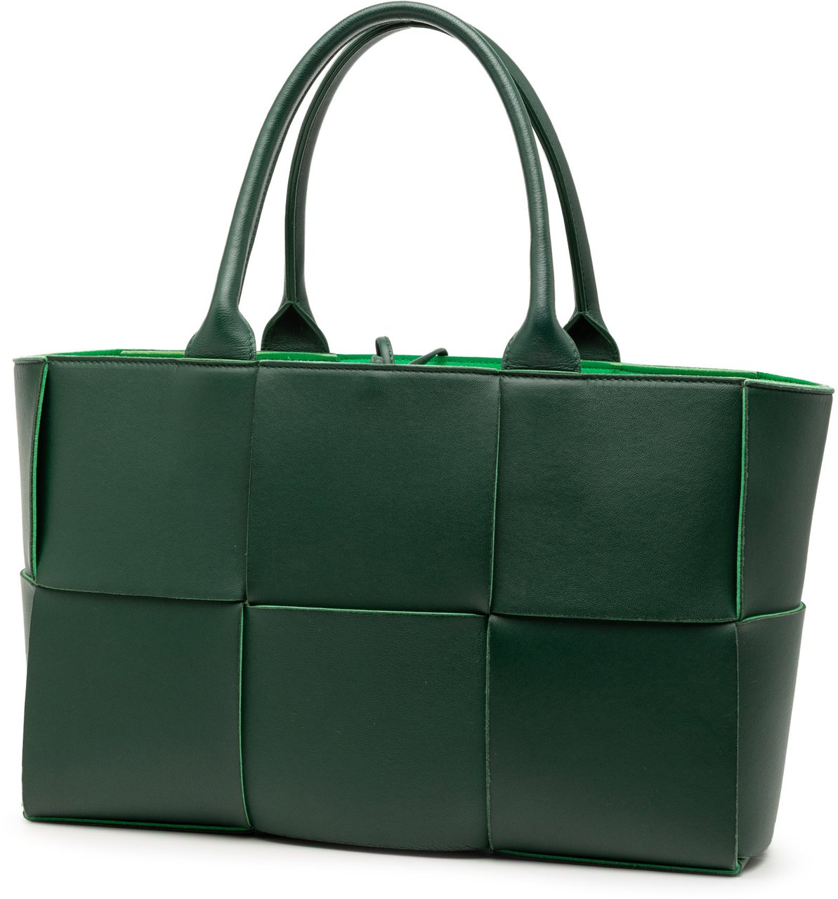 Bottega Veneta Small Nappa Maxi Intrecciato Arco Tote Groen