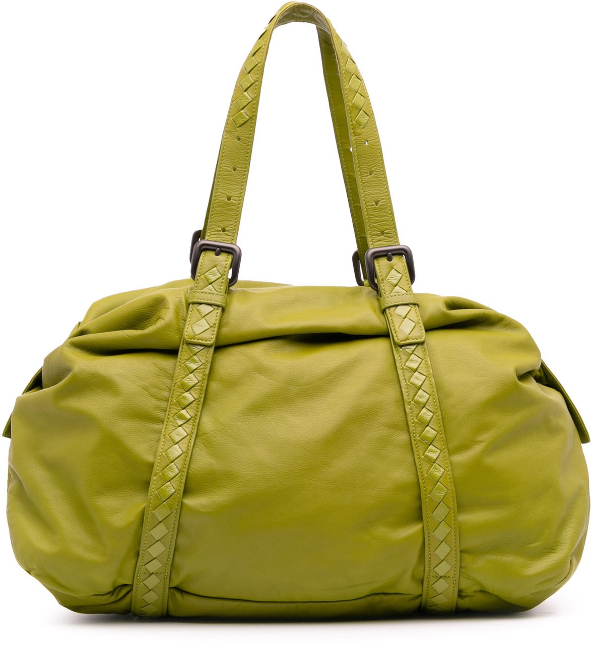 Bottega Veneta Intrecciato Trimmed Nappa Travel Bag Groen