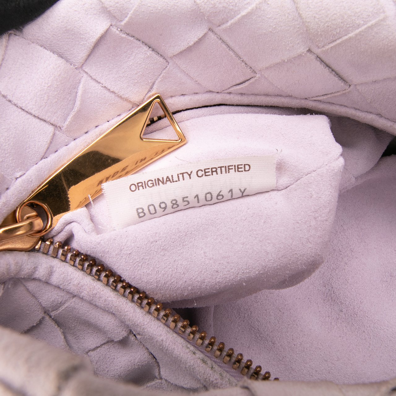 Bottega Veneta Mini Suede Intrecciato Jodie Paars