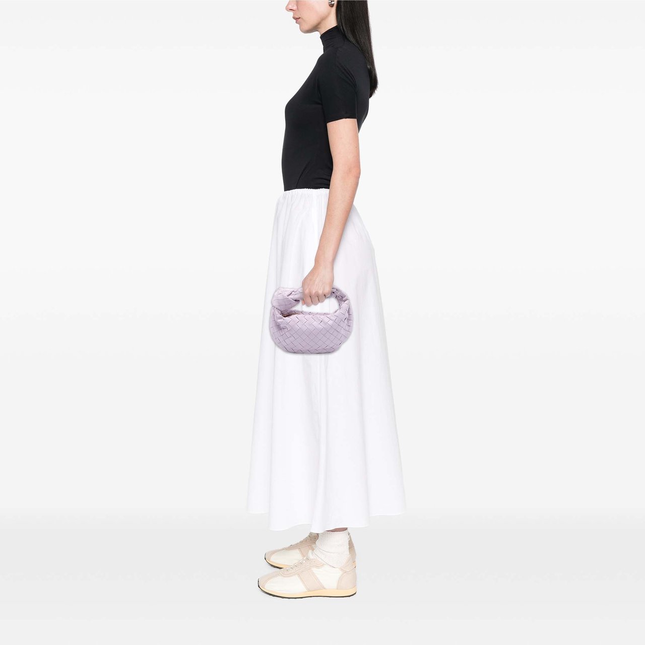 Bottega Veneta Mini Suede Intrecciato Jodie Paars