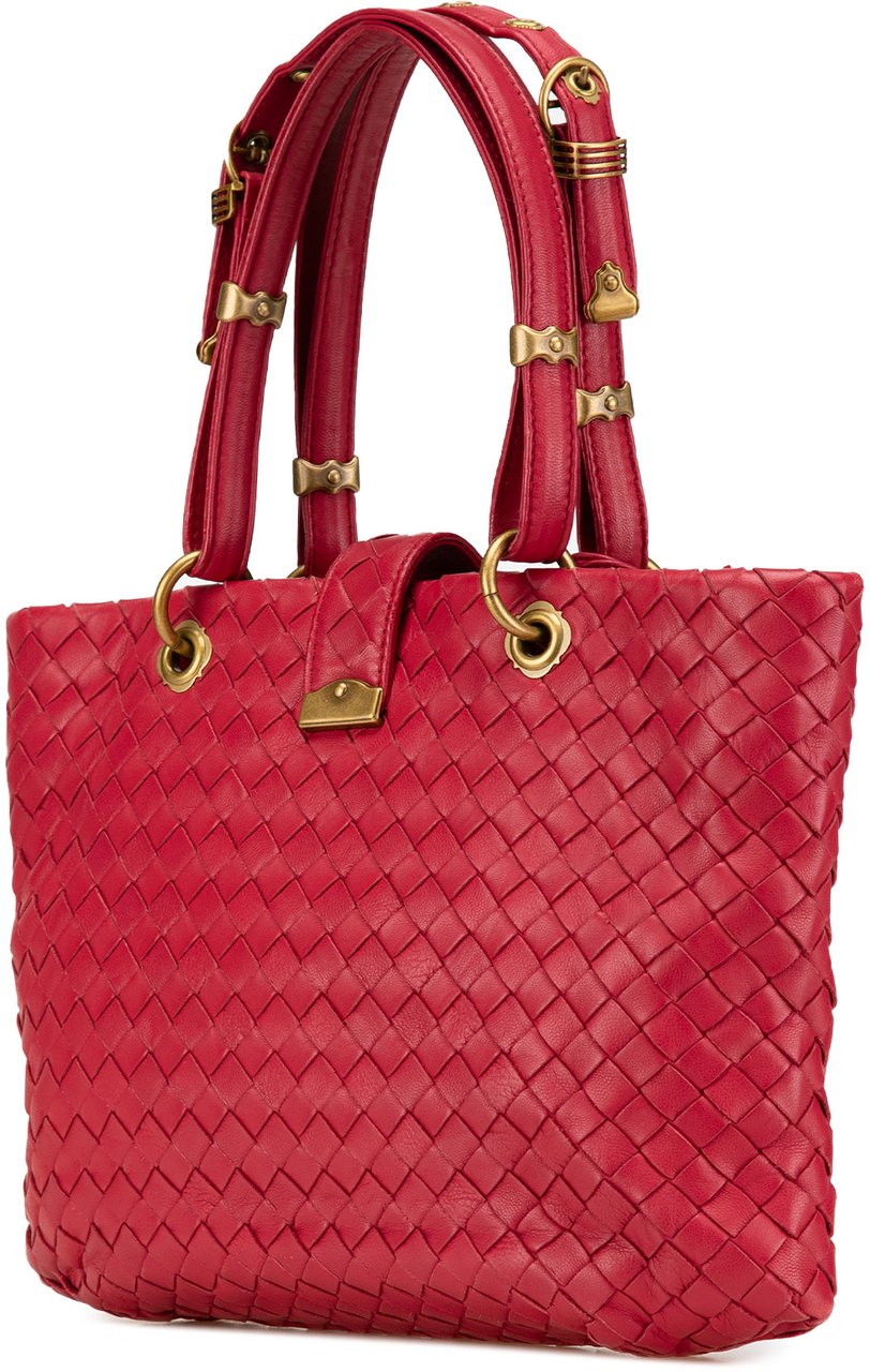 Bottega Veneta Small Nappa Intrecciato Capri Rood