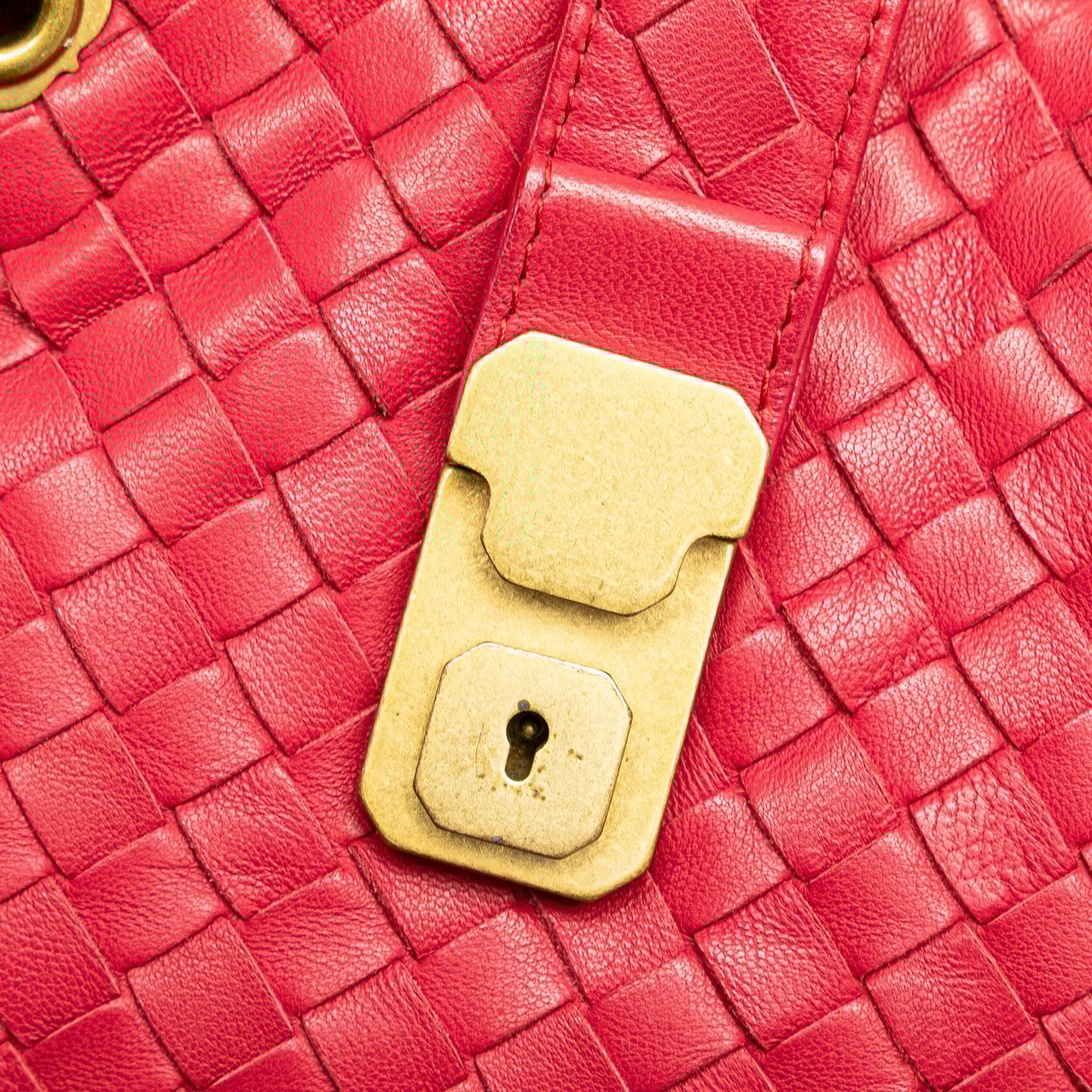 Bottega Veneta Small Nappa Intrecciato Capri Rood