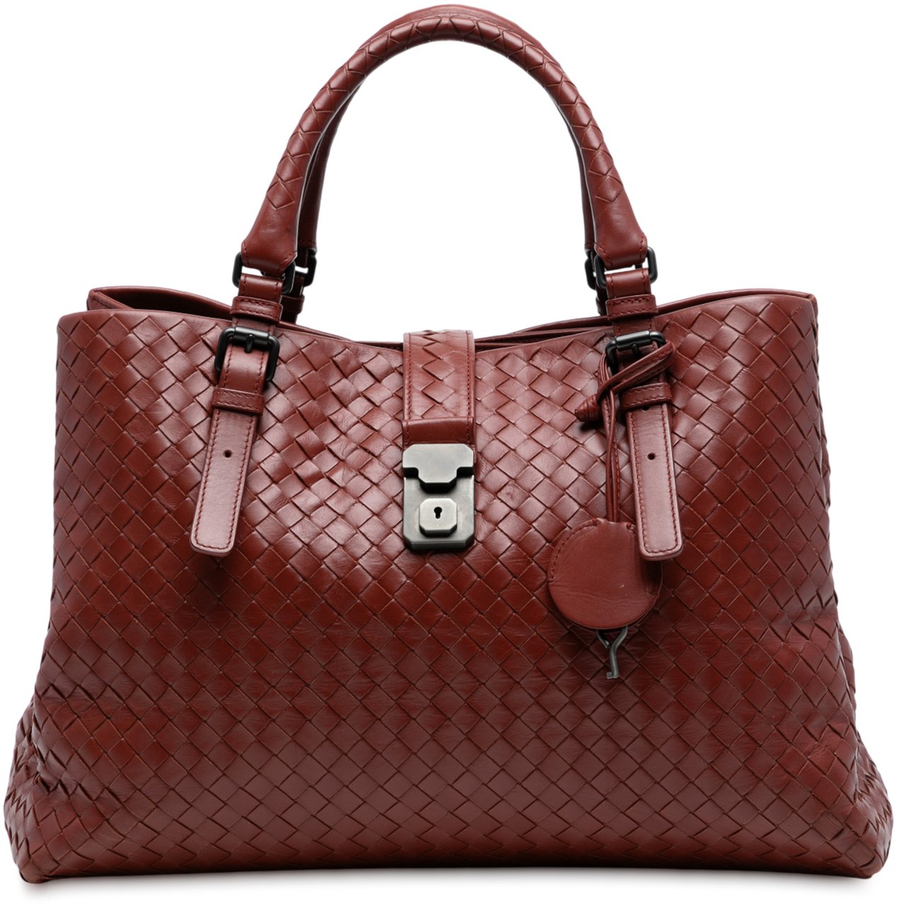 Bottega Veneta Medium Nappa Intrecciato Roma Tote Rood