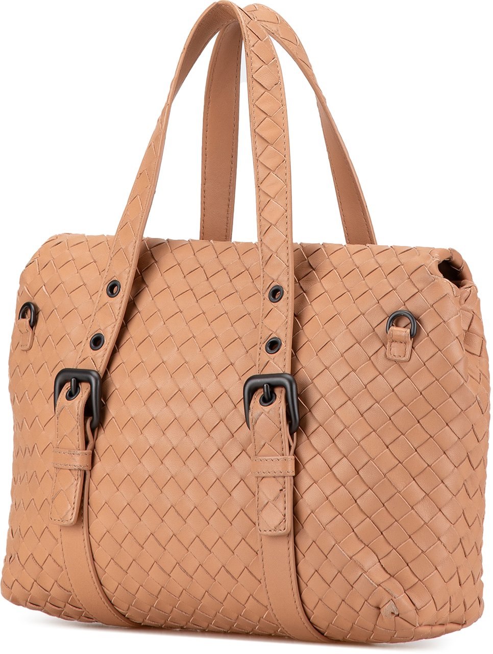 Bottega Veneta Intrecciato Flap Satchel Bruin
