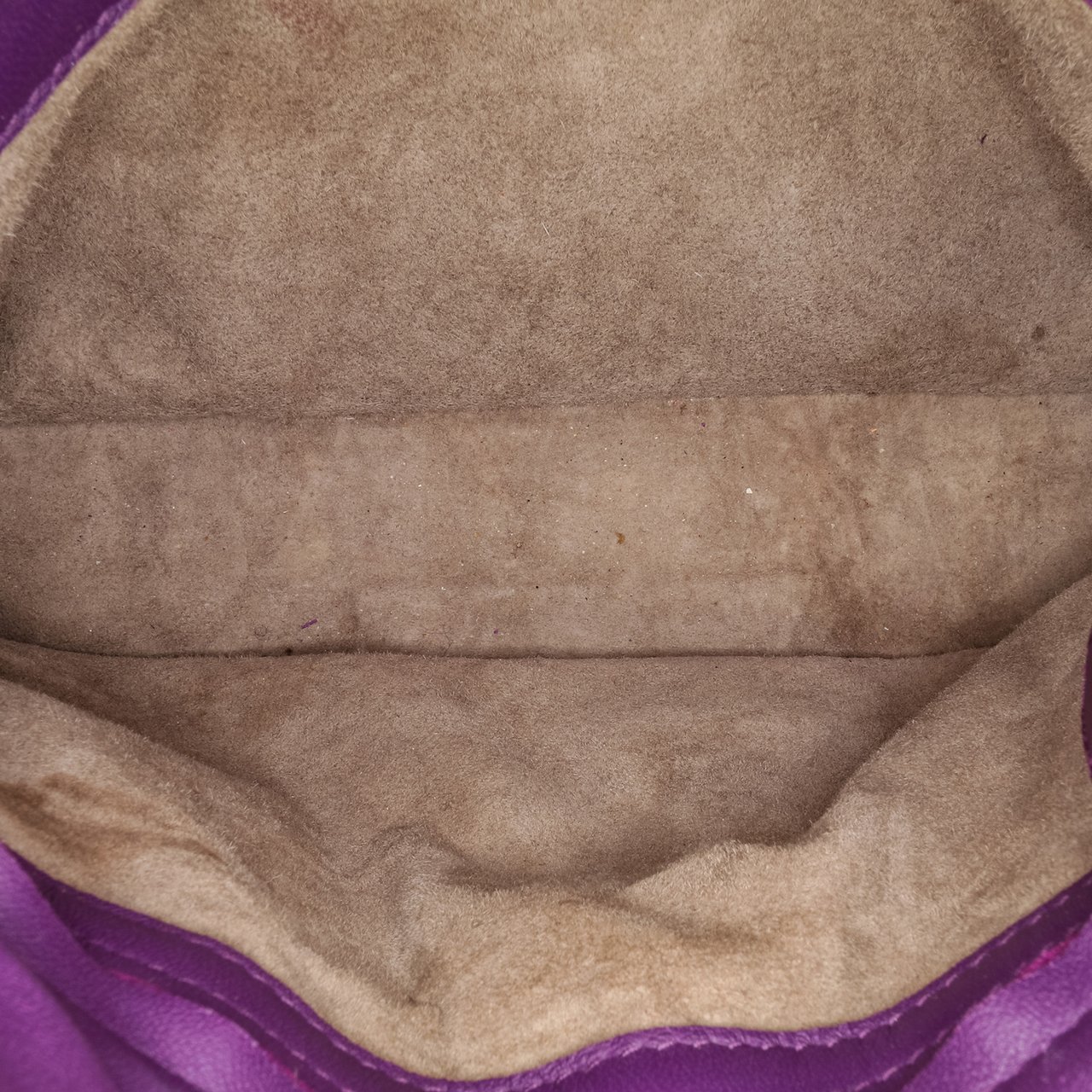 Bottega Veneta Nappa Intrecciato Napoli Satchel Paars