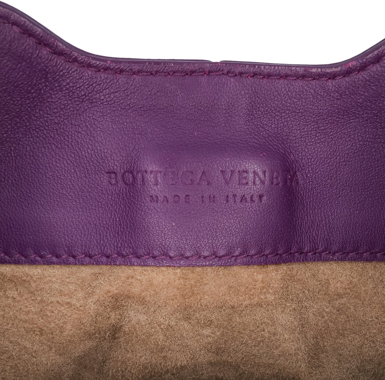Bottega Veneta Nappa Intrecciato Napoli Satchel Paars