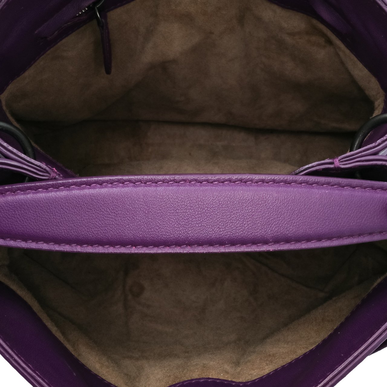 Bottega Veneta Nappa Intrecciato Napoli Satchel Paars