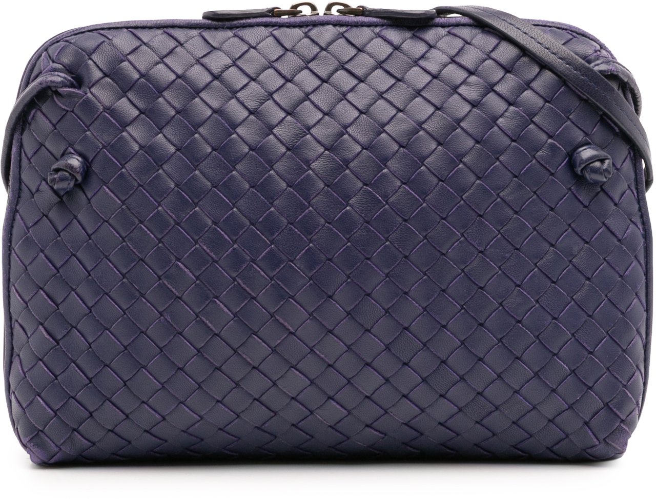 Bottega Veneta Nappa Intrecciato Nodini Crossbody Paars