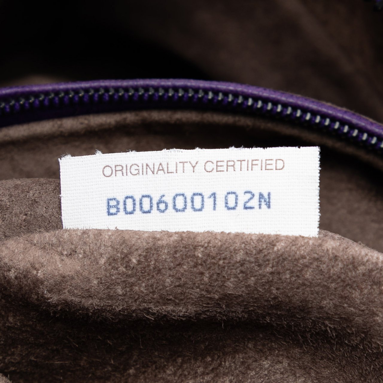 Bottega Veneta Intrecciato Trimmed Leather Handbag Paars