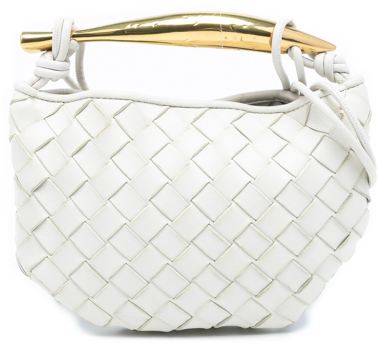 Bottega Veneta Baby Lambskin Intrecciato Sardine Wit