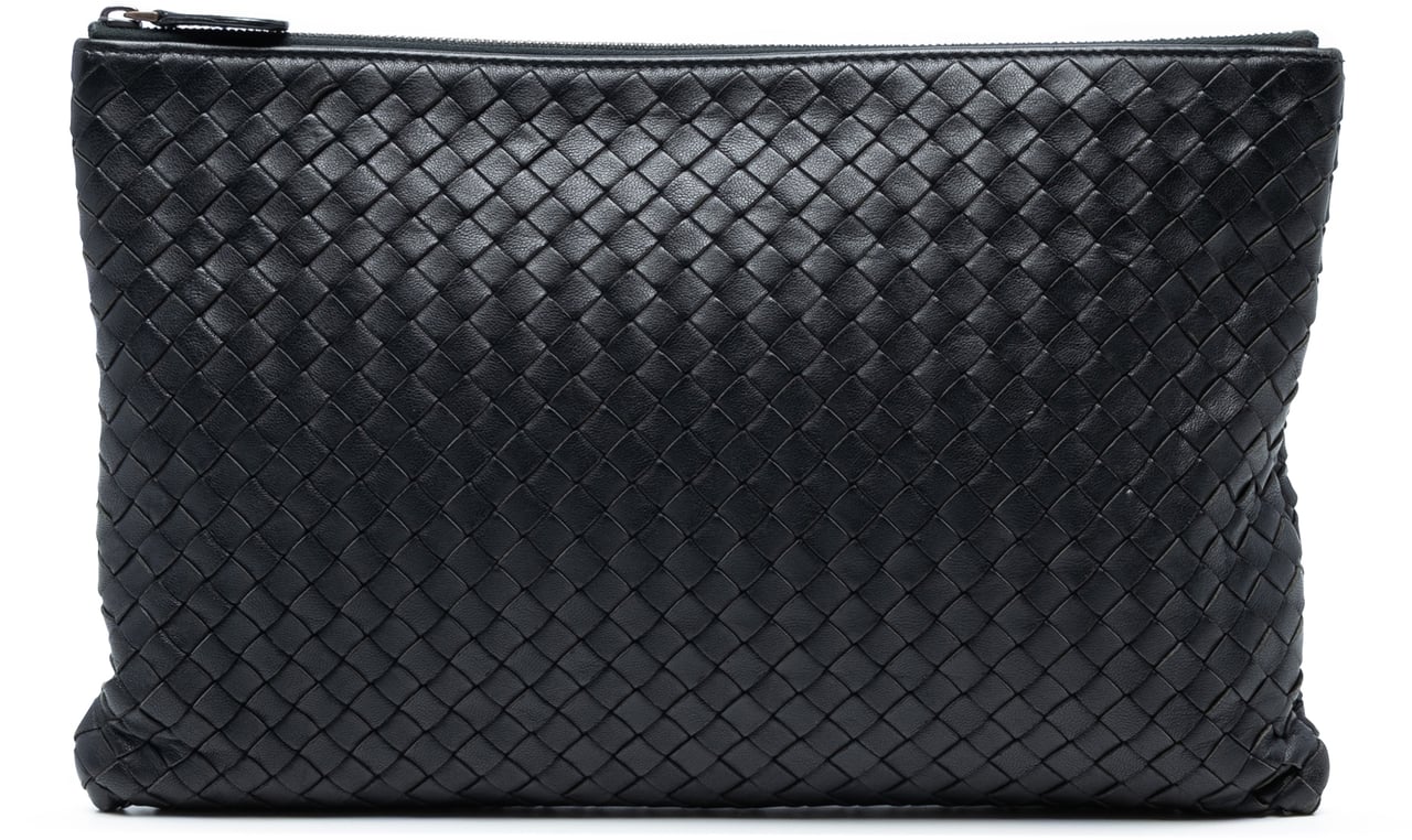 Bottega Veneta Nappa Intrecciato Clutch Zwart