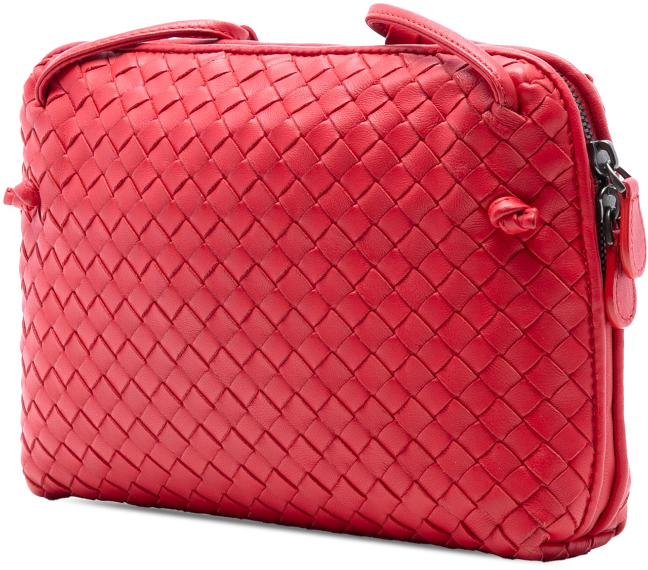 Bottega Veneta Nappa Intrecciato Nodini Crossbody Rood