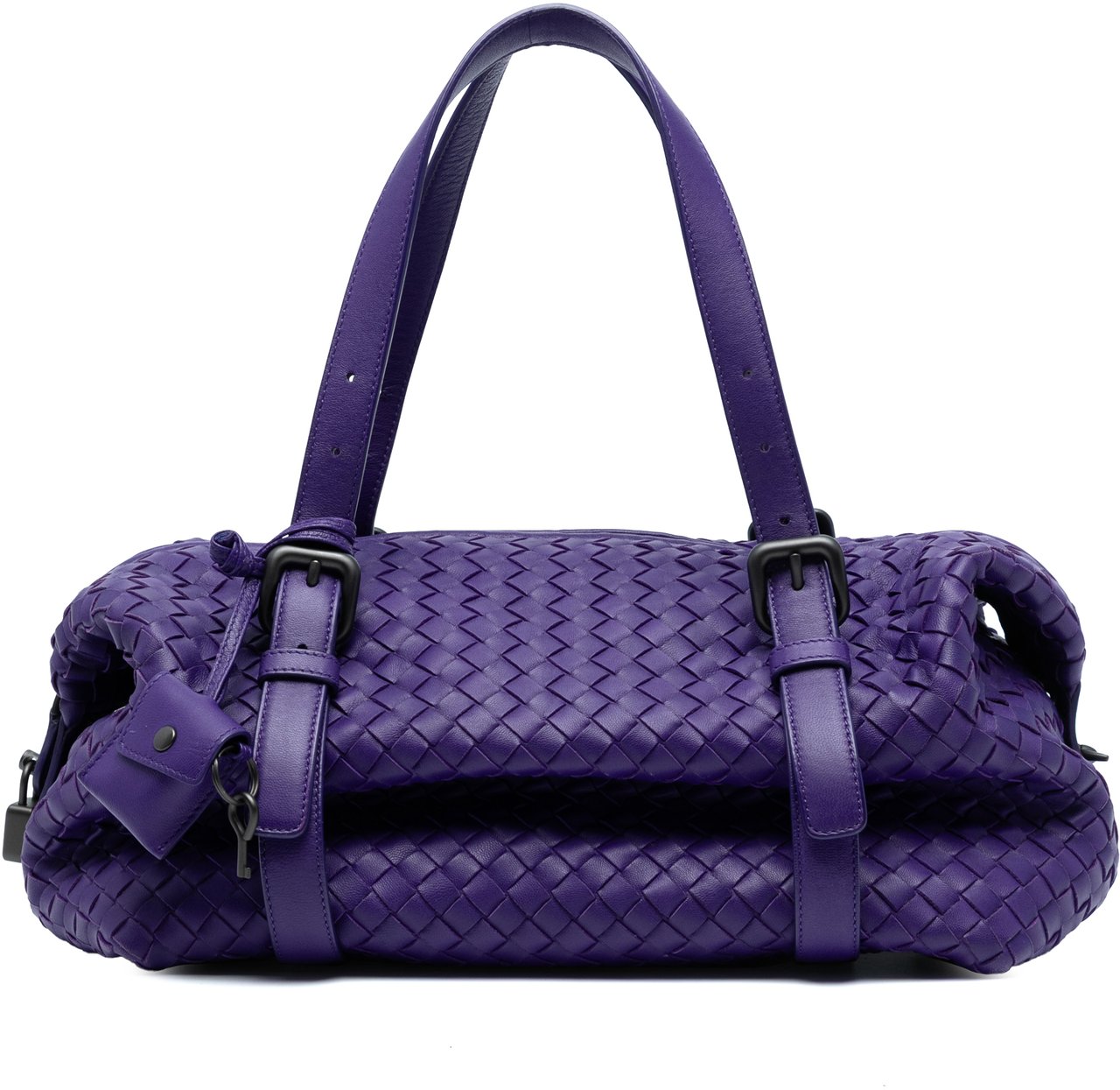 Bottega Veneta Nappa Intrecciato Montaigne Shoulder Bag Paars