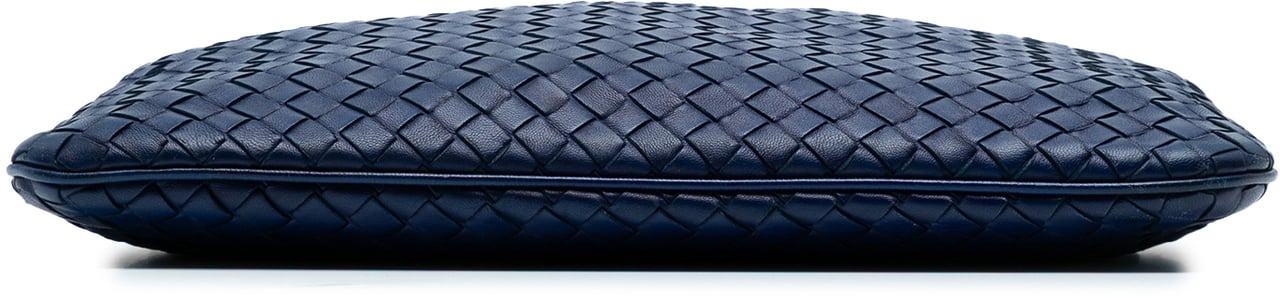 Bottega Veneta Nappa Intrecciato Flat Tote Blauw