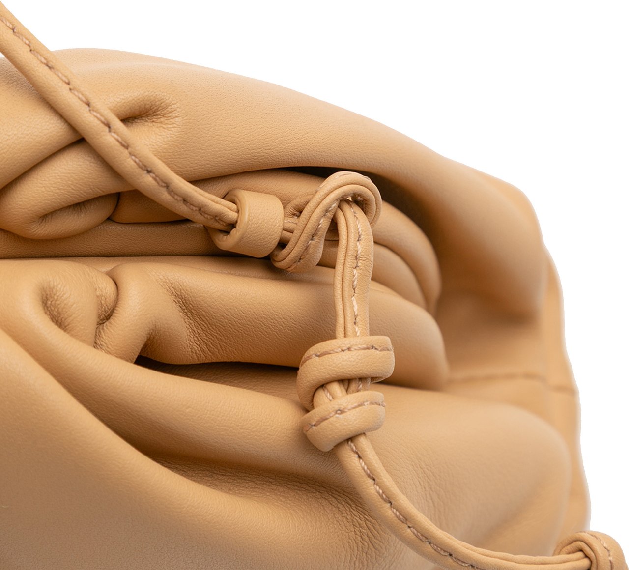Bottega Veneta Lambskin The Mini Pouch Crossbody Bruin