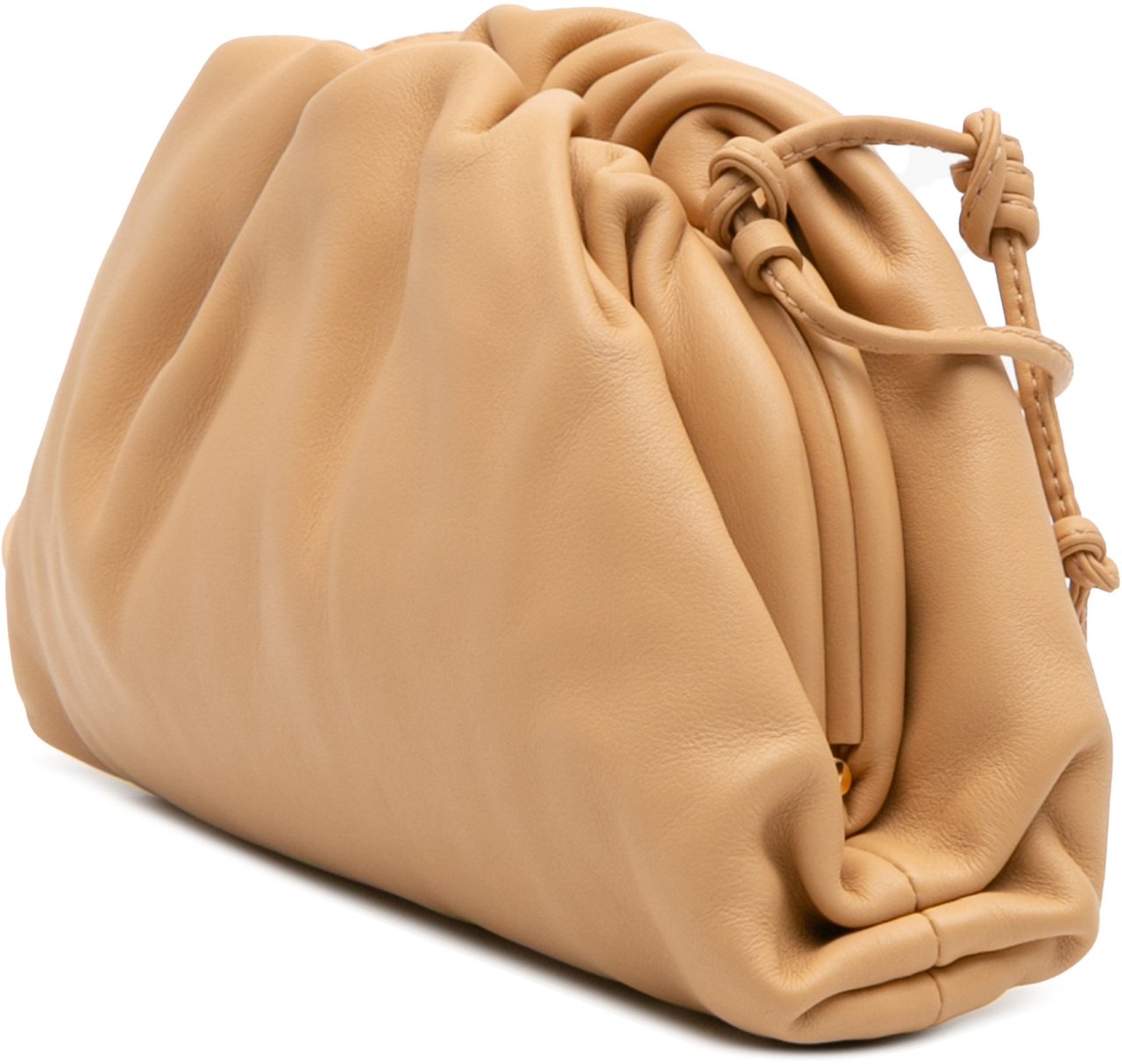Bottega Veneta Lambskin The Mini Pouch Crossbody Bruin