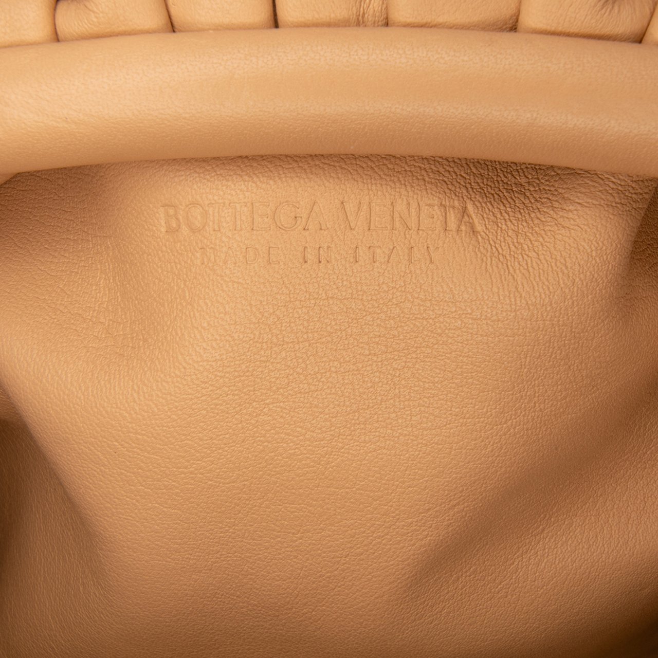 Bottega Veneta Lambskin The Mini Pouch Crossbody Bruin