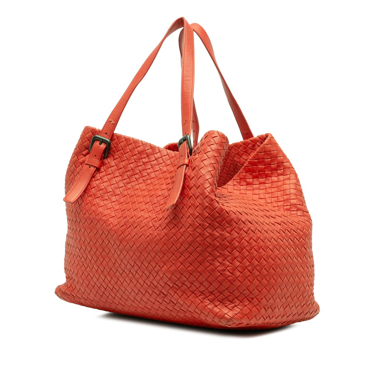 Bottega Veneta Large Nappa Intrecciato Cesta Tote Rood