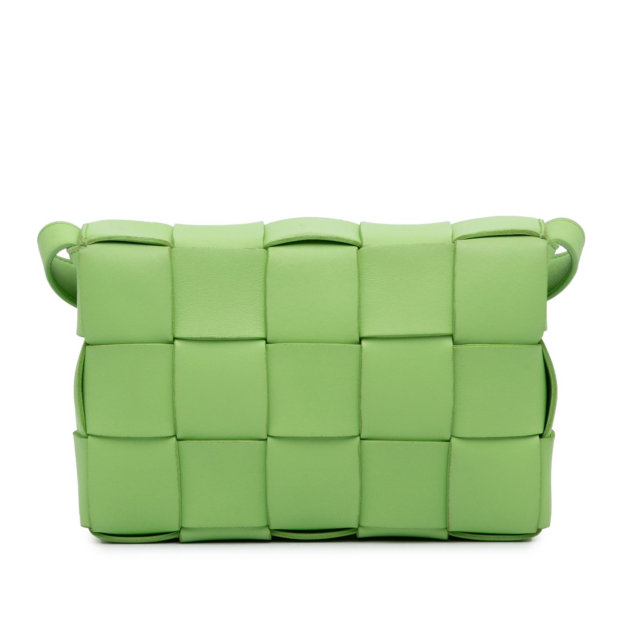 Bottega Veneta Nappa Intrecciato Cassette Crossbody Groen