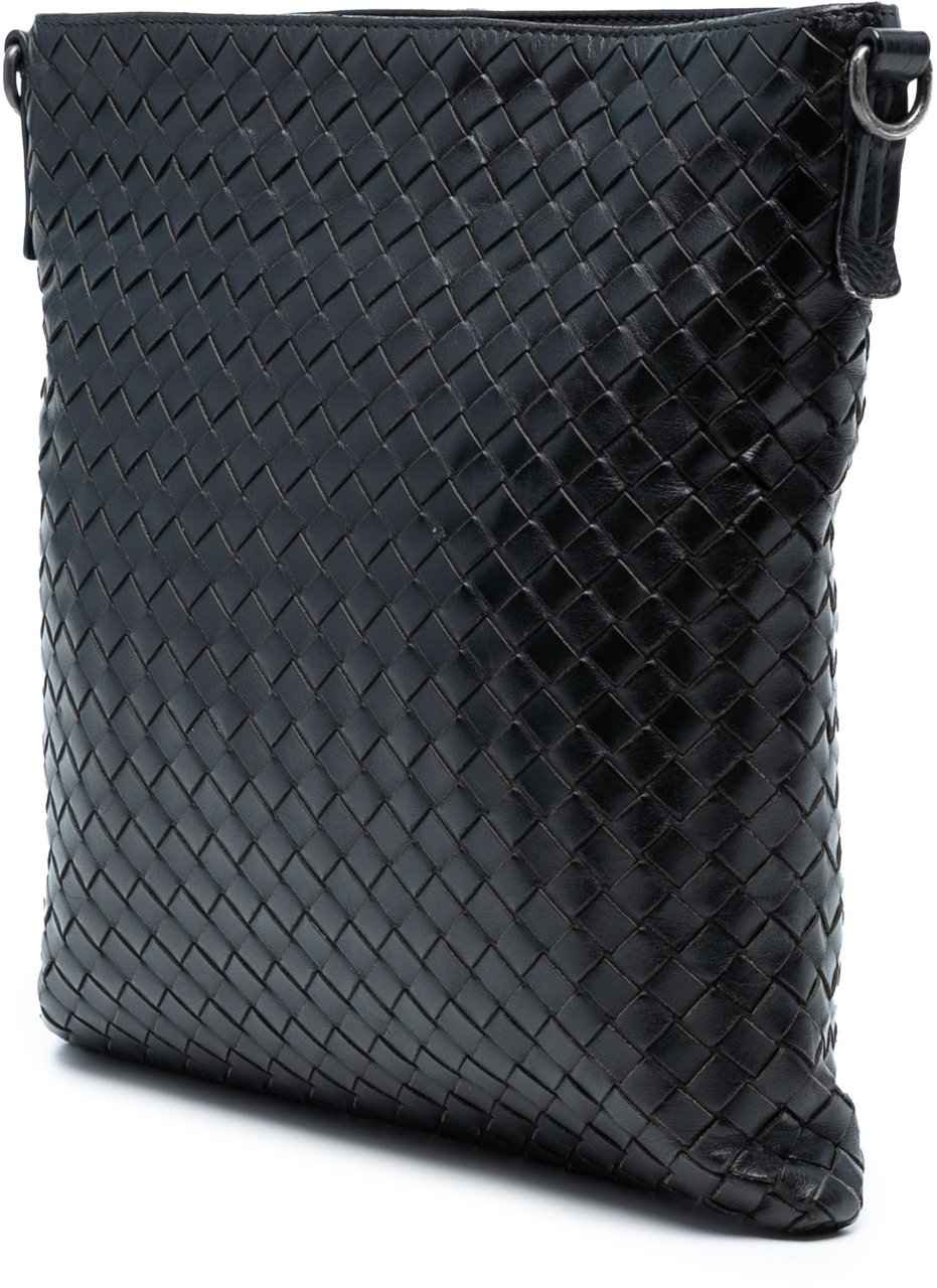 Bottega Veneta Nappa Intrecciato VN Crossbody Zwart