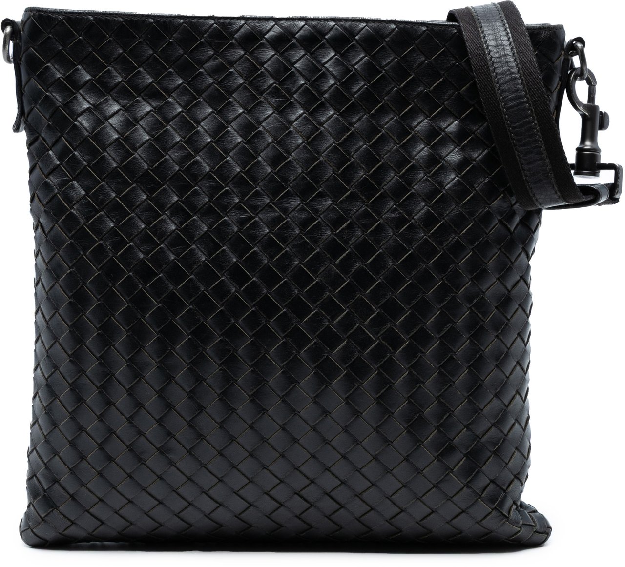 Bottega Veneta Nappa Intrecciato VN Crossbody Zwart