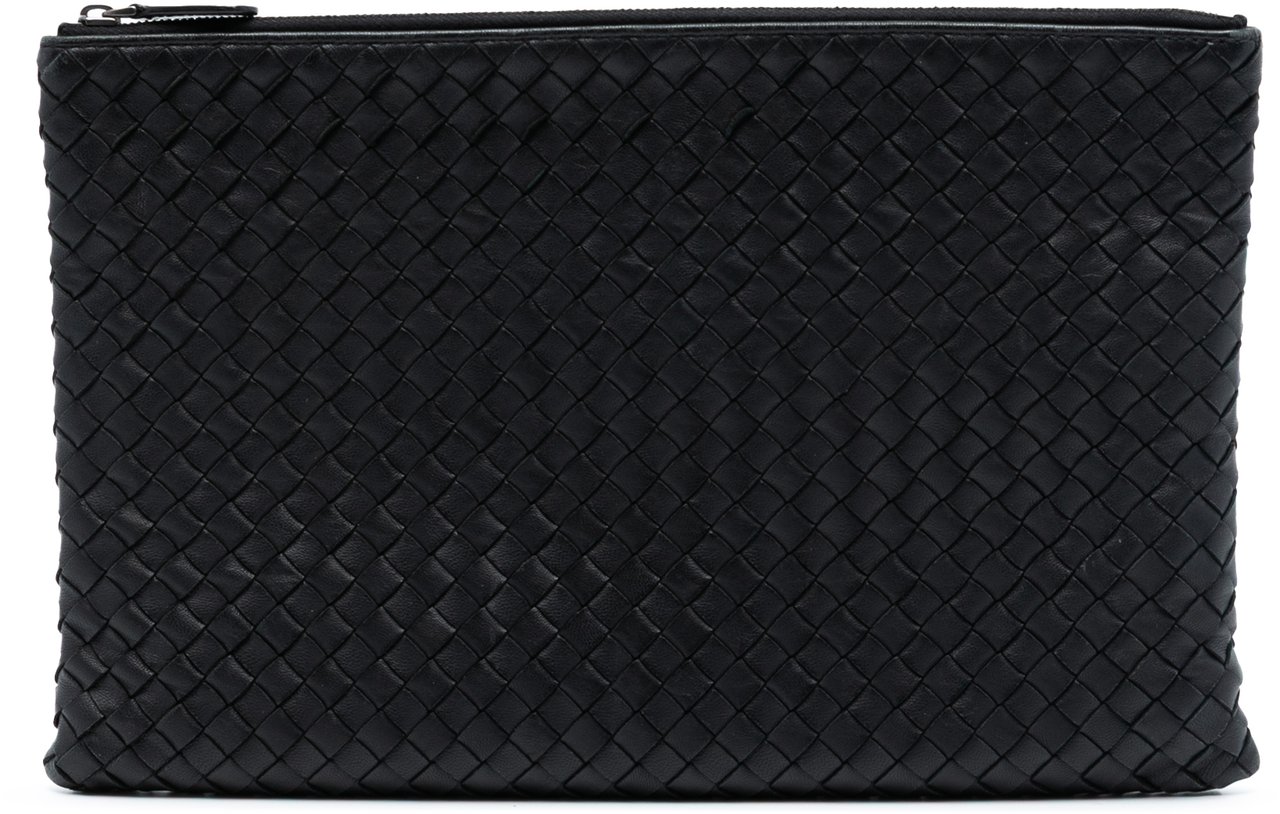 Bottega Veneta Nappa Intrecciato Clutch Zwart