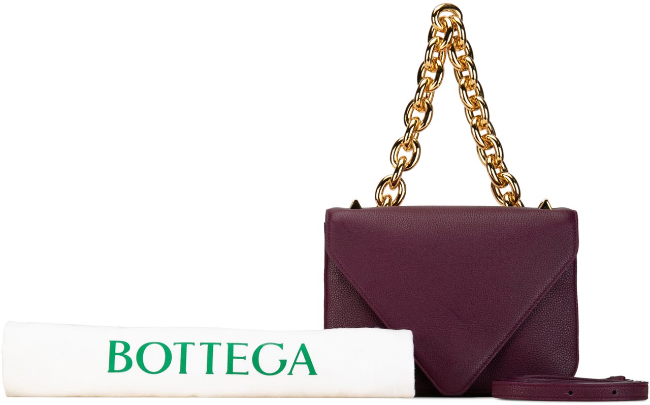 Bottega Veneta Mount Envelope Chain Bag Paars