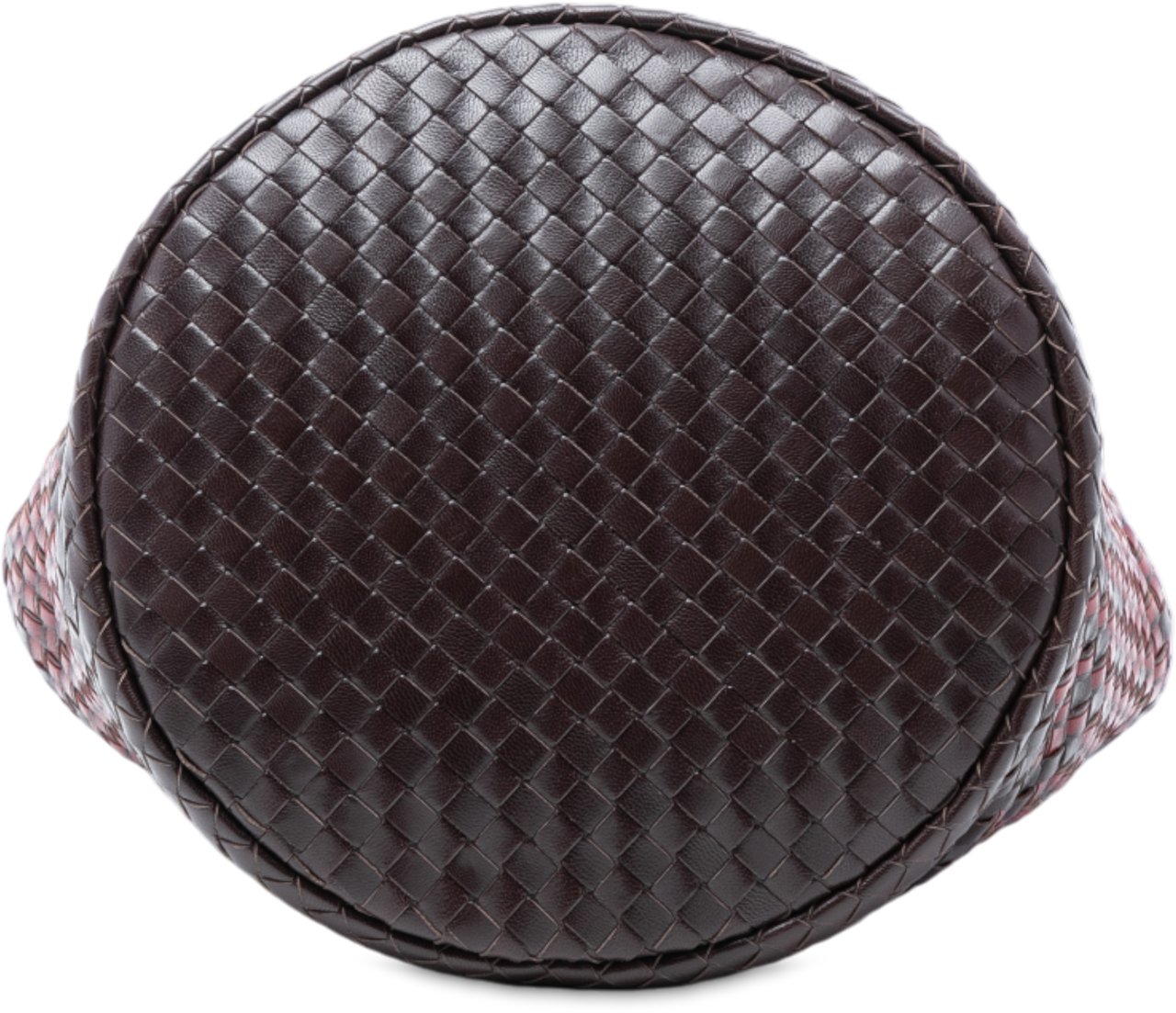 Bottega Veneta Bicolor Nappa Intrecciato Bucket Bag Bruin
