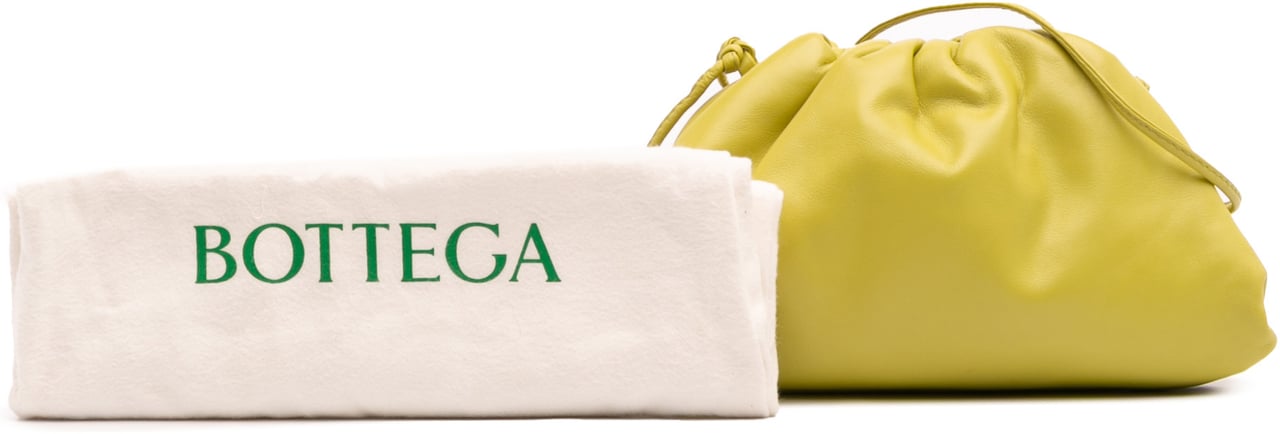 Bottega Veneta Lambskin The Mini Pouch Crossbody Geel