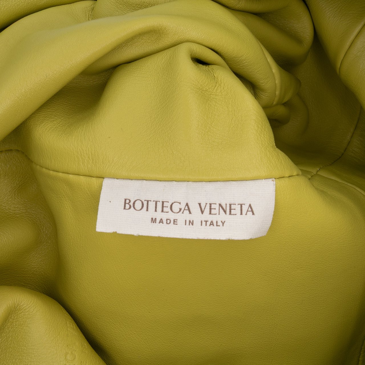 Bottega Veneta Lambskin The Mini Pouch Crossbody Geel