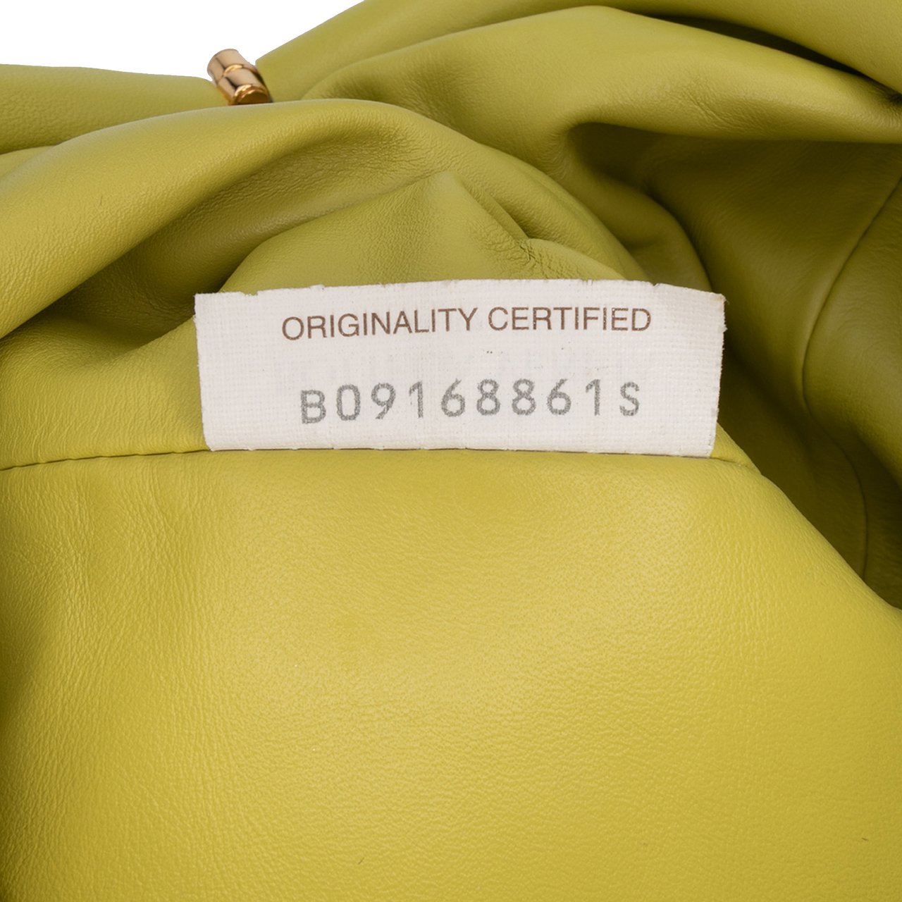 Bottega Veneta Lambskin The Mini Pouch Crossbody Geel