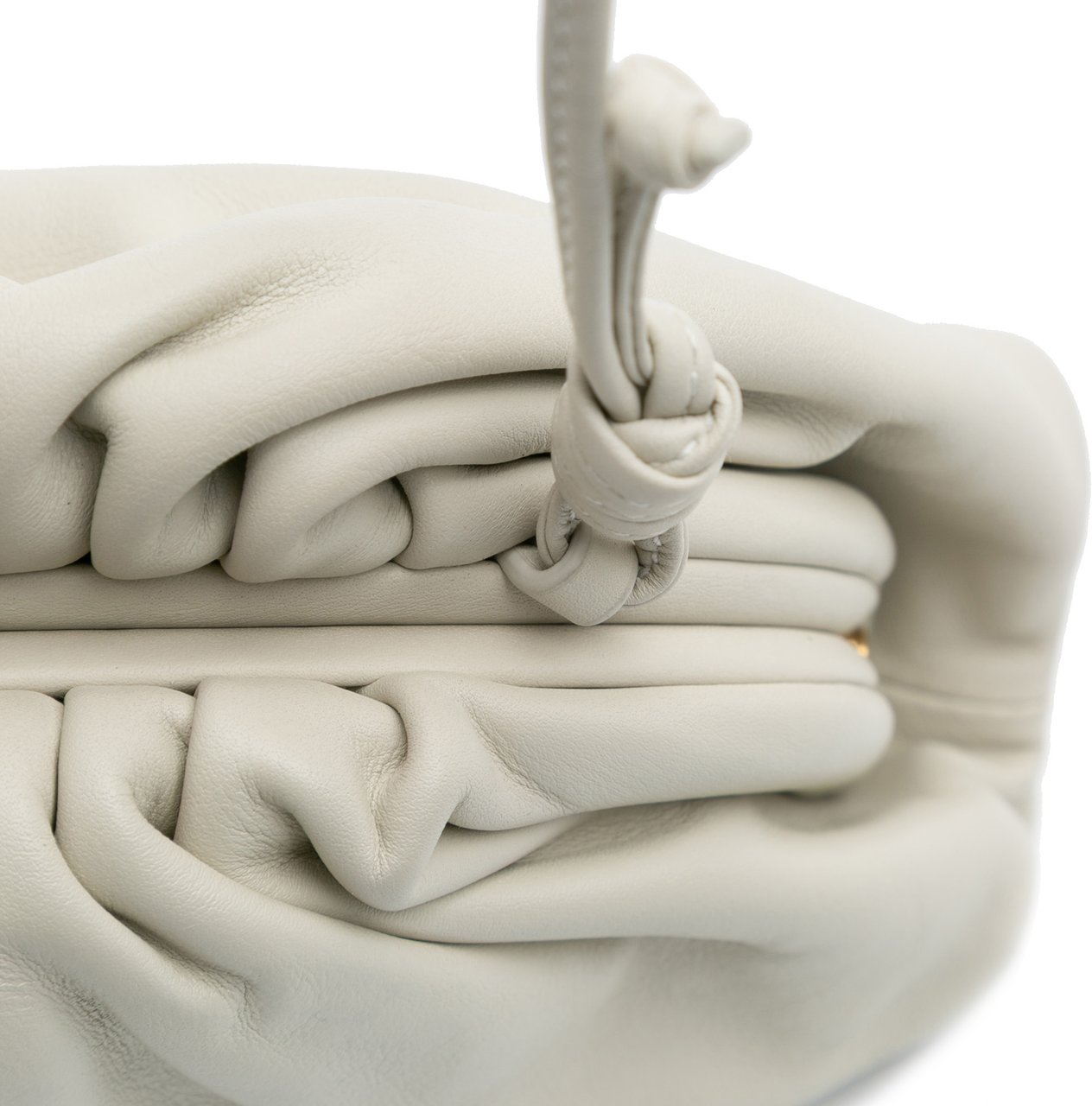 Bottega Veneta Lambskin The Mini Pouch Crossbody Wit