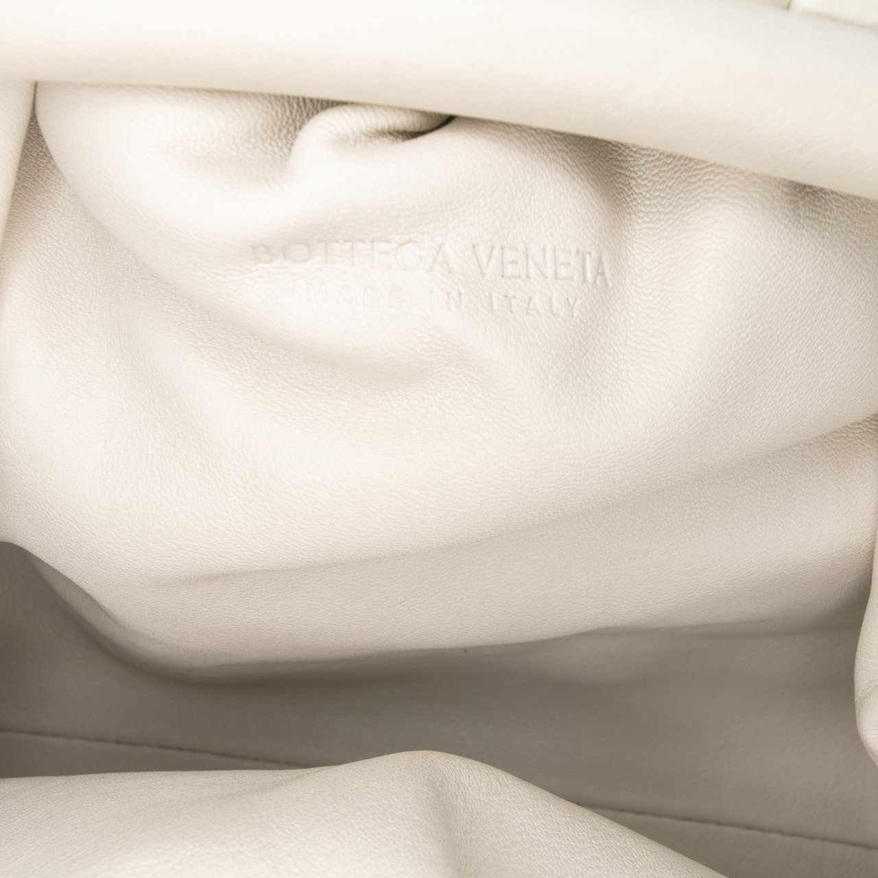 Bottega Veneta Lambskin The Mini Pouch Crossbody Wit