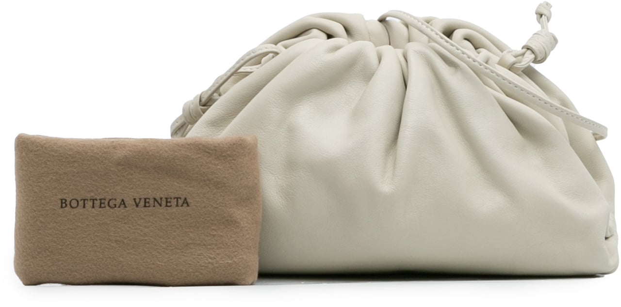 Bottega Veneta Lambskin The Mini Pouch Crossbody Wit