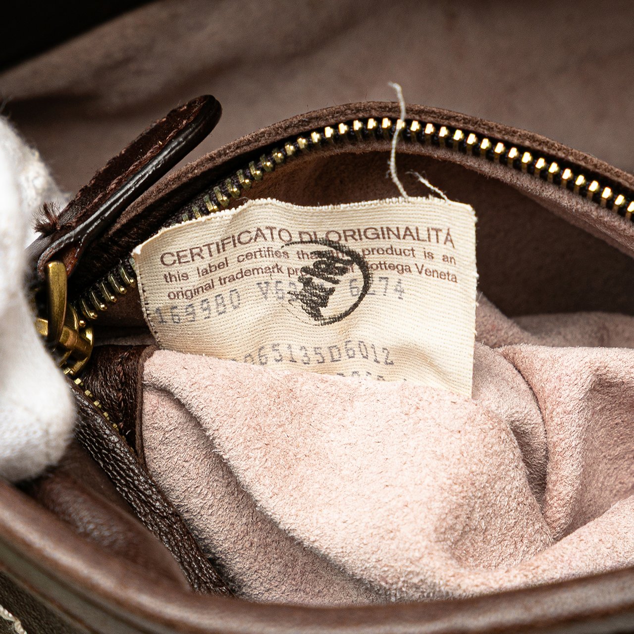 Bottega Veneta Nappa Trimmed Canvas Chain Handbag Roze
