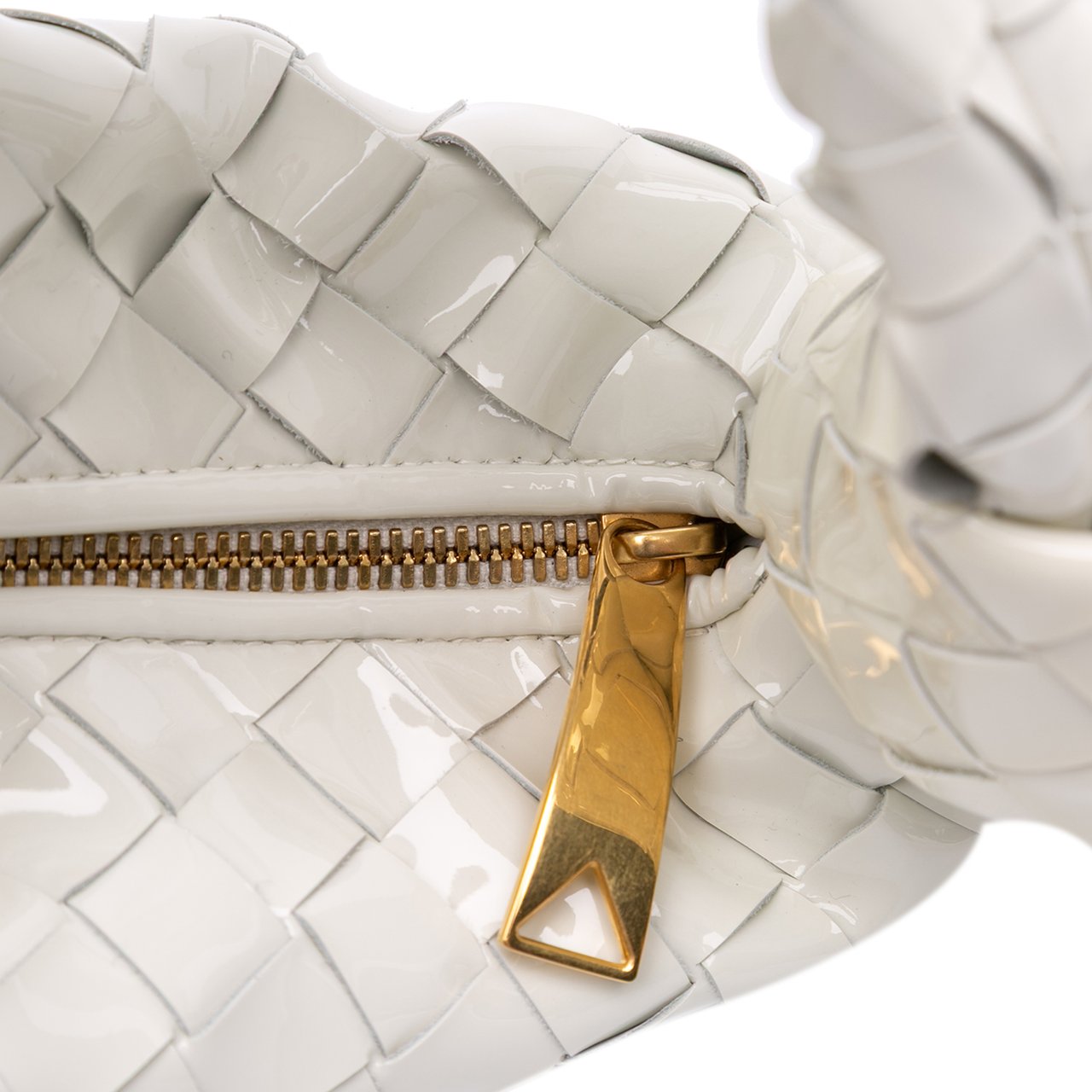 Bottega Veneta Mini Patent Intrecciato Jodie Wit