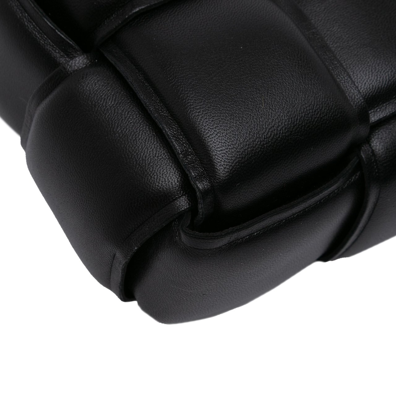 Bottega Veneta Nappa Intrecciato Padded Chain Cassette Satchel Zwart