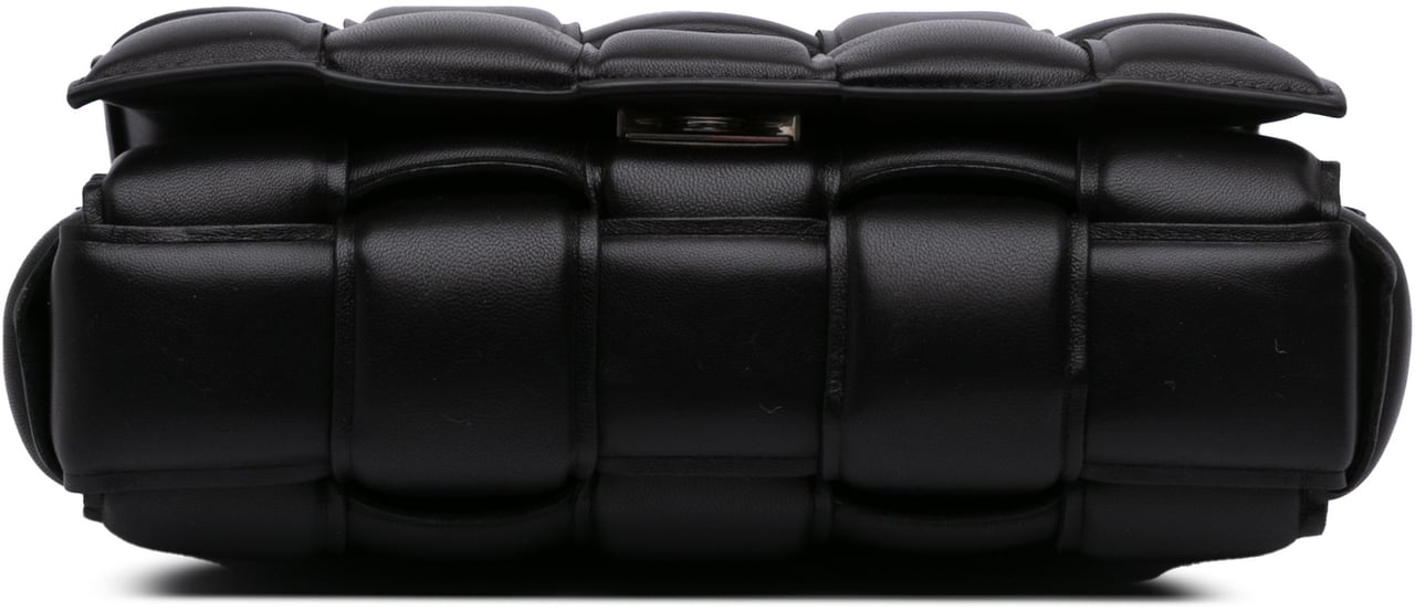 Bottega Veneta Nappa Intrecciato Padded Chain Cassette Satchel Zwart