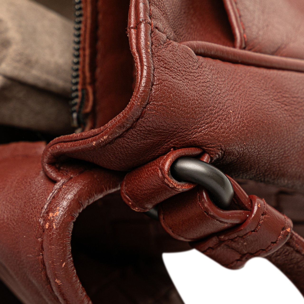 Bottega Veneta Nappa Intrecciato Flap Crossbody Rood