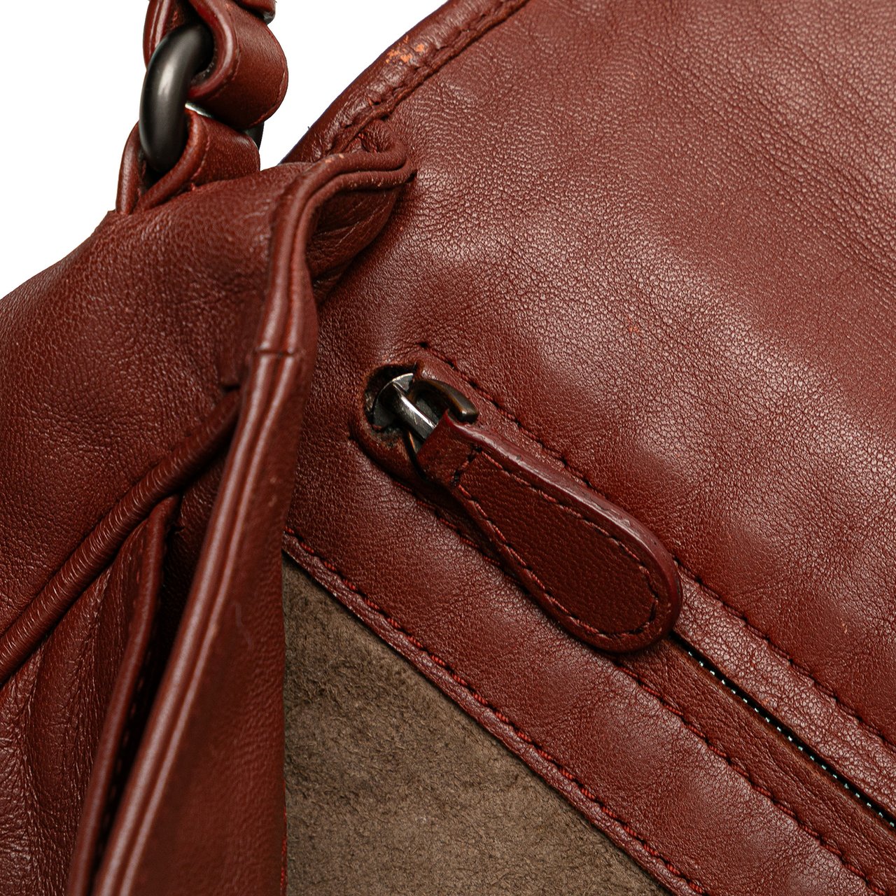 Bottega Veneta Nappa Intrecciato Flap Crossbody Rood