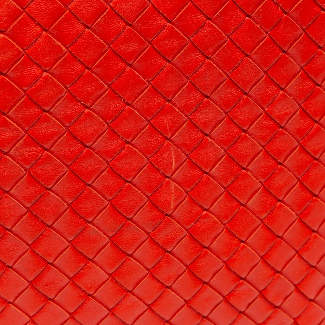 Bottega Veneta Nappa Intrecciato Cube Shoulder Bag Rood