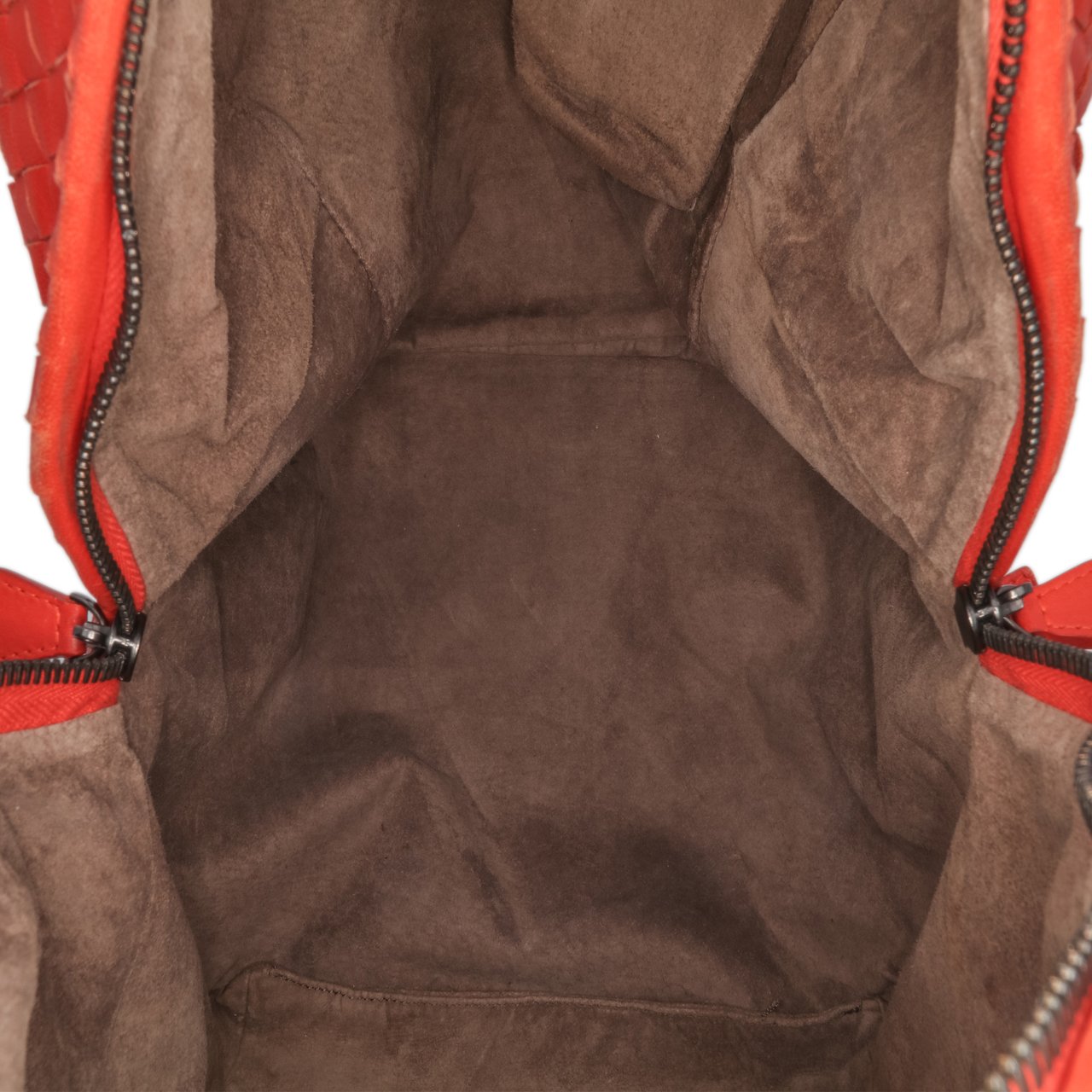 Bottega Veneta Nappa Intrecciato Cube Shoulder Bag Rood