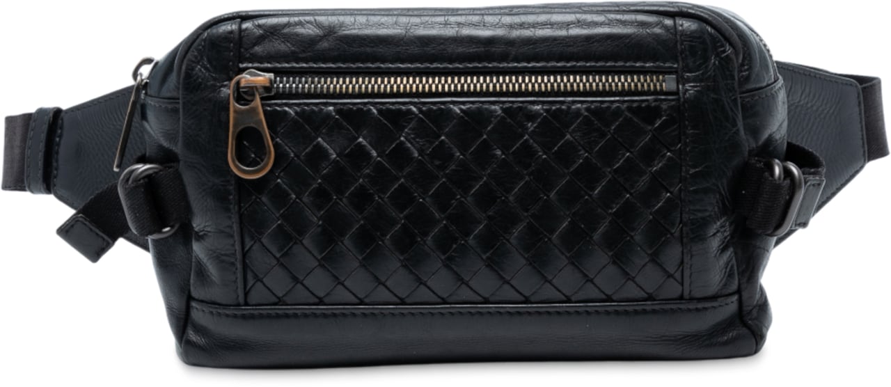 Bottega Veneta Nappa Intrecciato Belt Bag Zwart