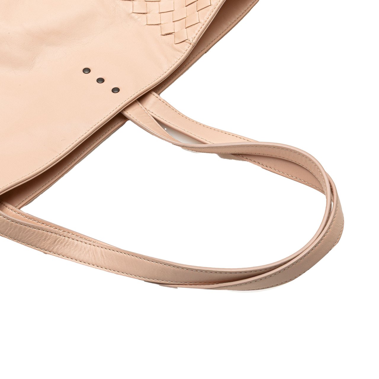 Bottega Veneta Leather Intrecciato Tote Roze