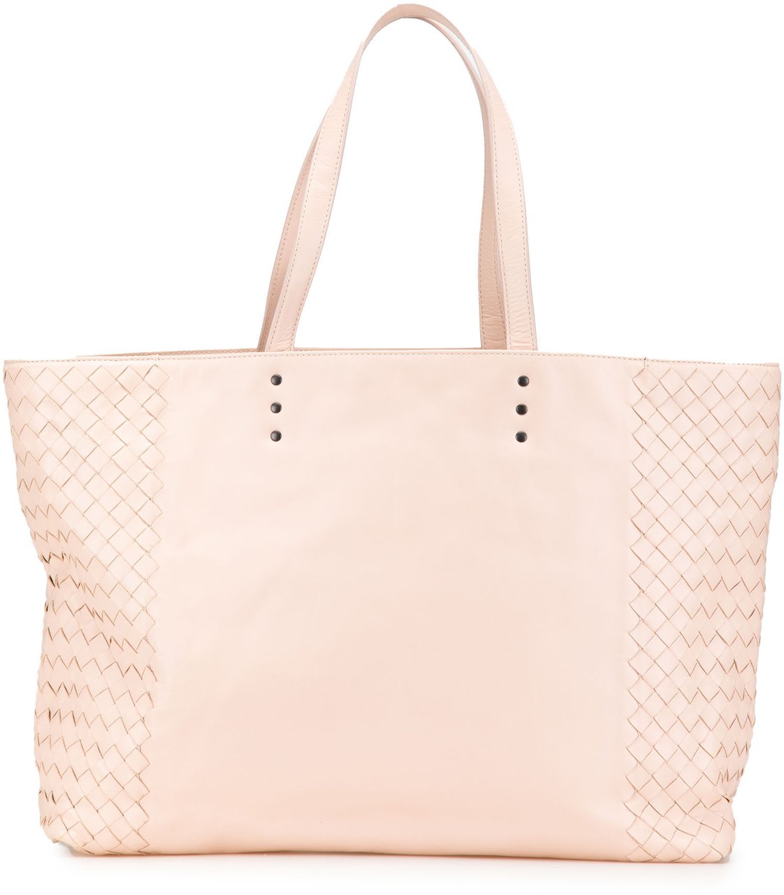 Bottega Veneta Leather Intrecciato Tote Roze