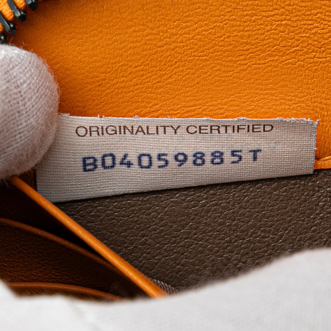 Bottega Veneta Leather Intrecciato Zip Around Wallet Oranje