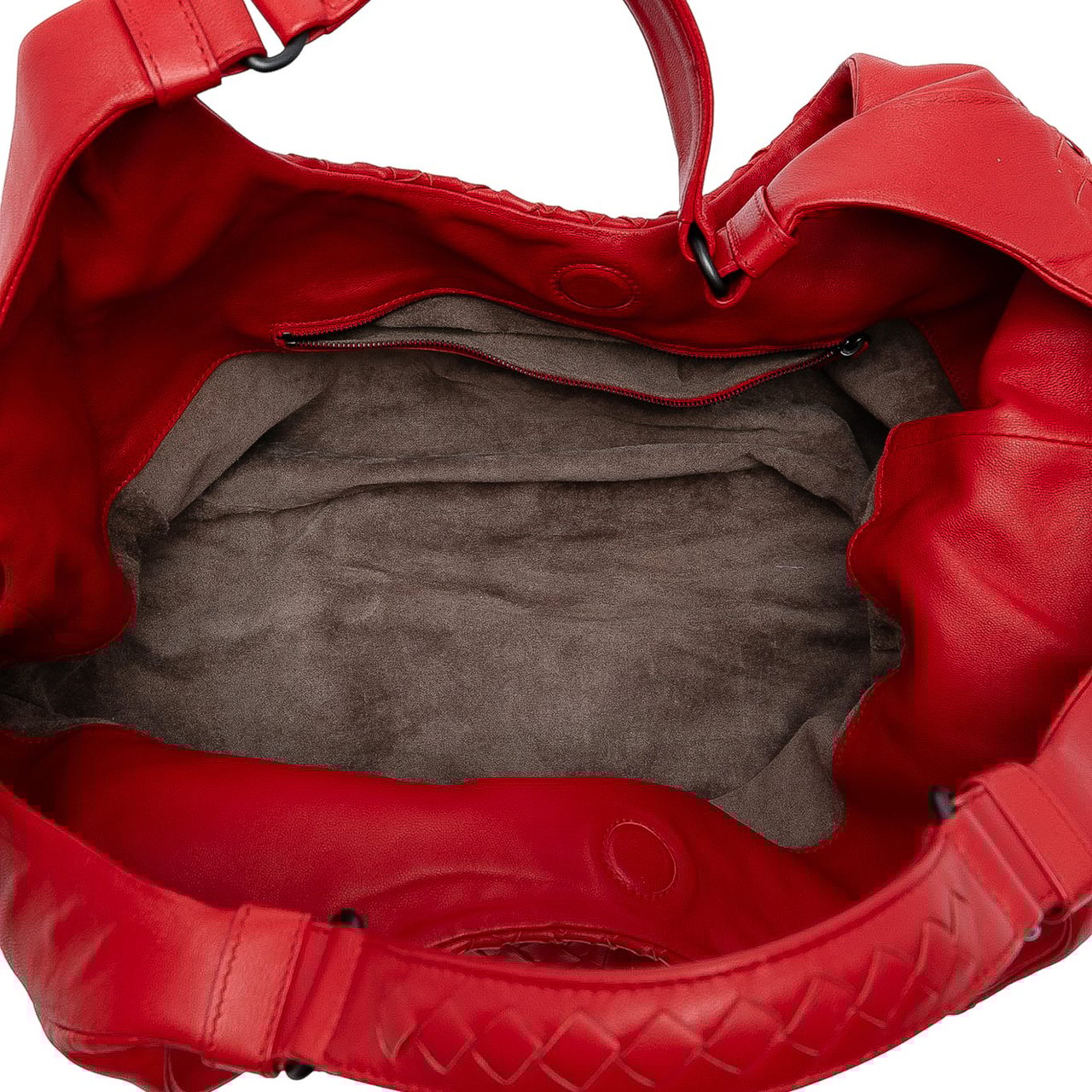 Bottega Veneta Small Nappa Intrecciato Campana Hobo Rood