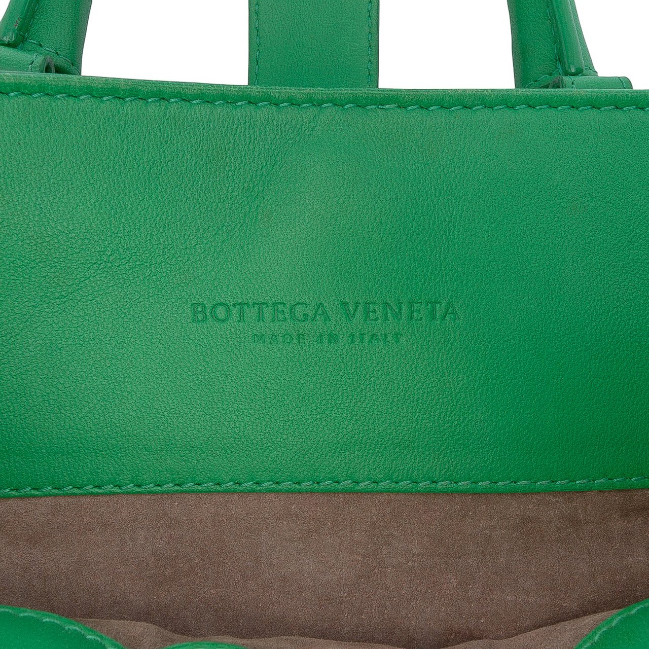 Bottega Veneta Small Nappa Intrecciato Roma Satchel Groen