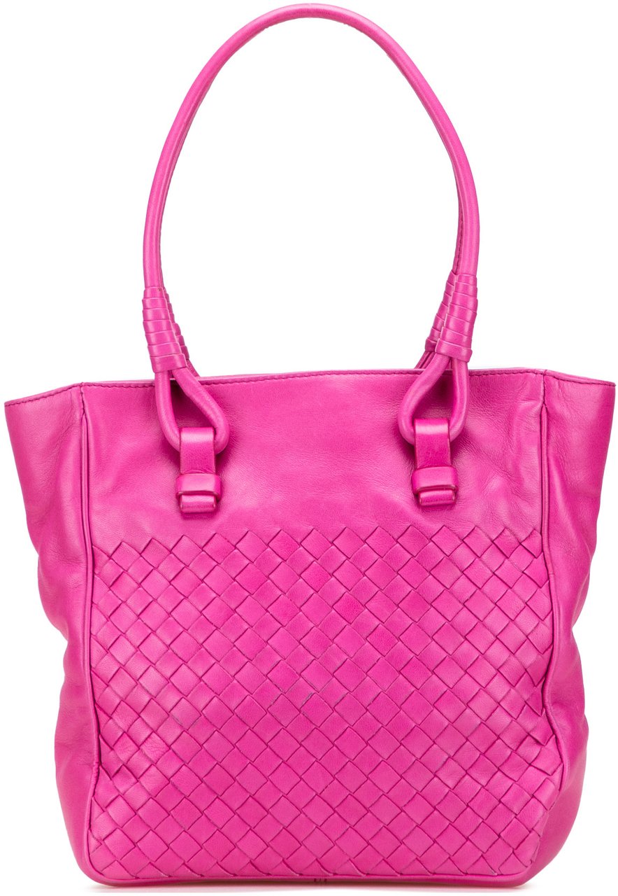 Bottega Veneta Nappa Intrecciato Tote Roze